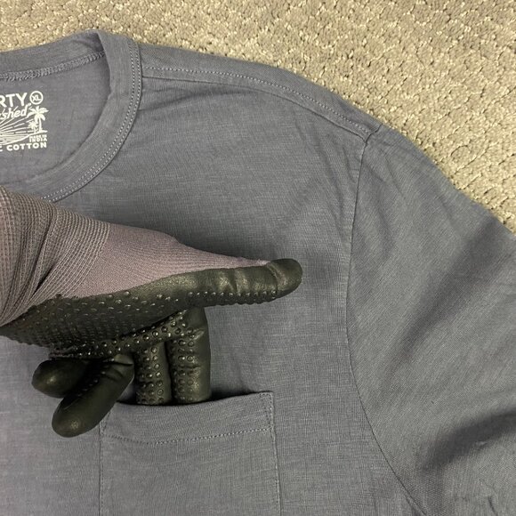 Faherty Sunwashed Pocket Tee T Shirt Men's XL Gray Organic Cotton T Shirt - Picture 3 of 10